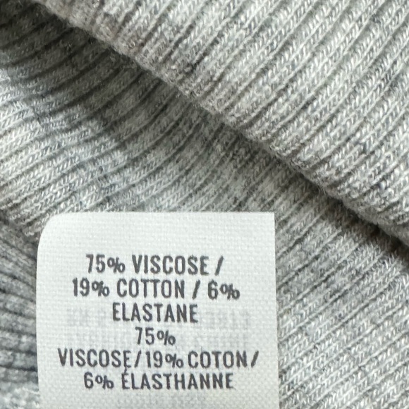 New Aerie Easy Does It Gray Ribbed Razorback Tank Top - Picture 7 of 9